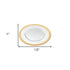 Round Gold Border Glass Charger Plate